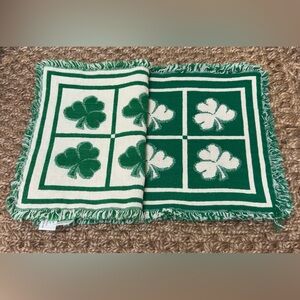 St Patrick's Shamrock Reversible Woven Placements